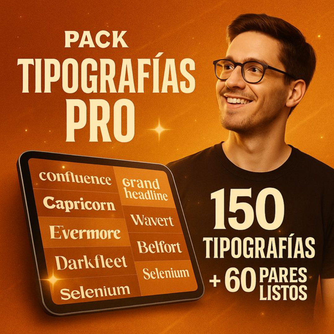 PACK “TIPOGRAFIAS PRO” (150 TIPOGRAFÍAS + 60 PARES LISTOS)