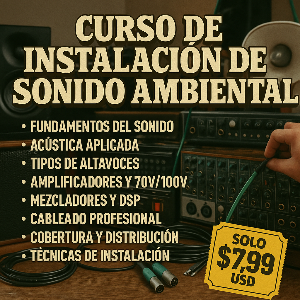 CURSO DE INSTALACION DE SISTEMAS DE SONIDO AMBIENTAL