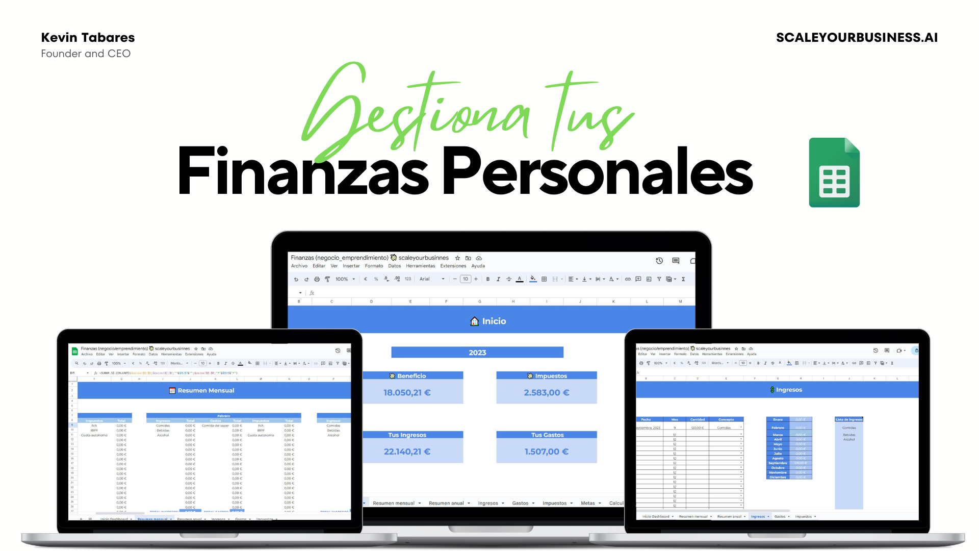 ???? Plantilla para las Finanzas Personales | scaleyourbusiness.ai | 2023