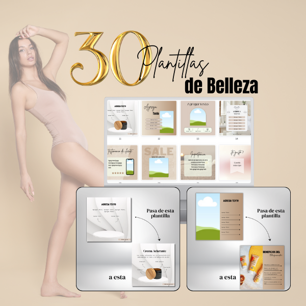 Plantillas Editables Canva (Post de Belleza) ????????‍♀️