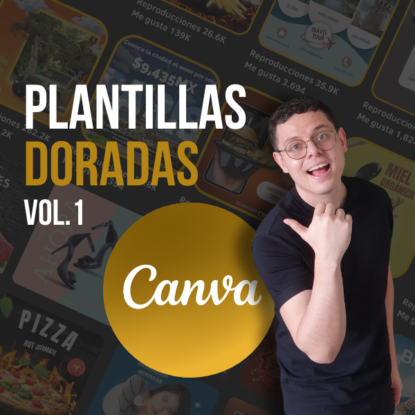 Plantillas Doradas Canva