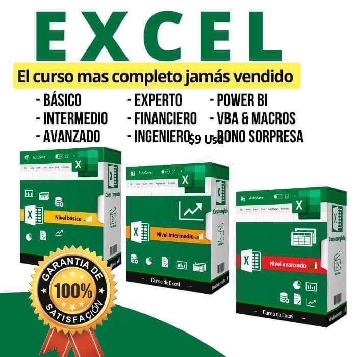 Curso de Excel Nivel Legendario+ Certificado