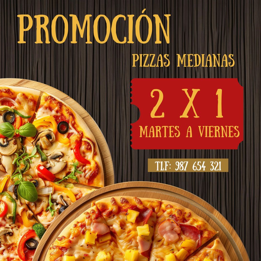Template de Canva Promoción Pizza