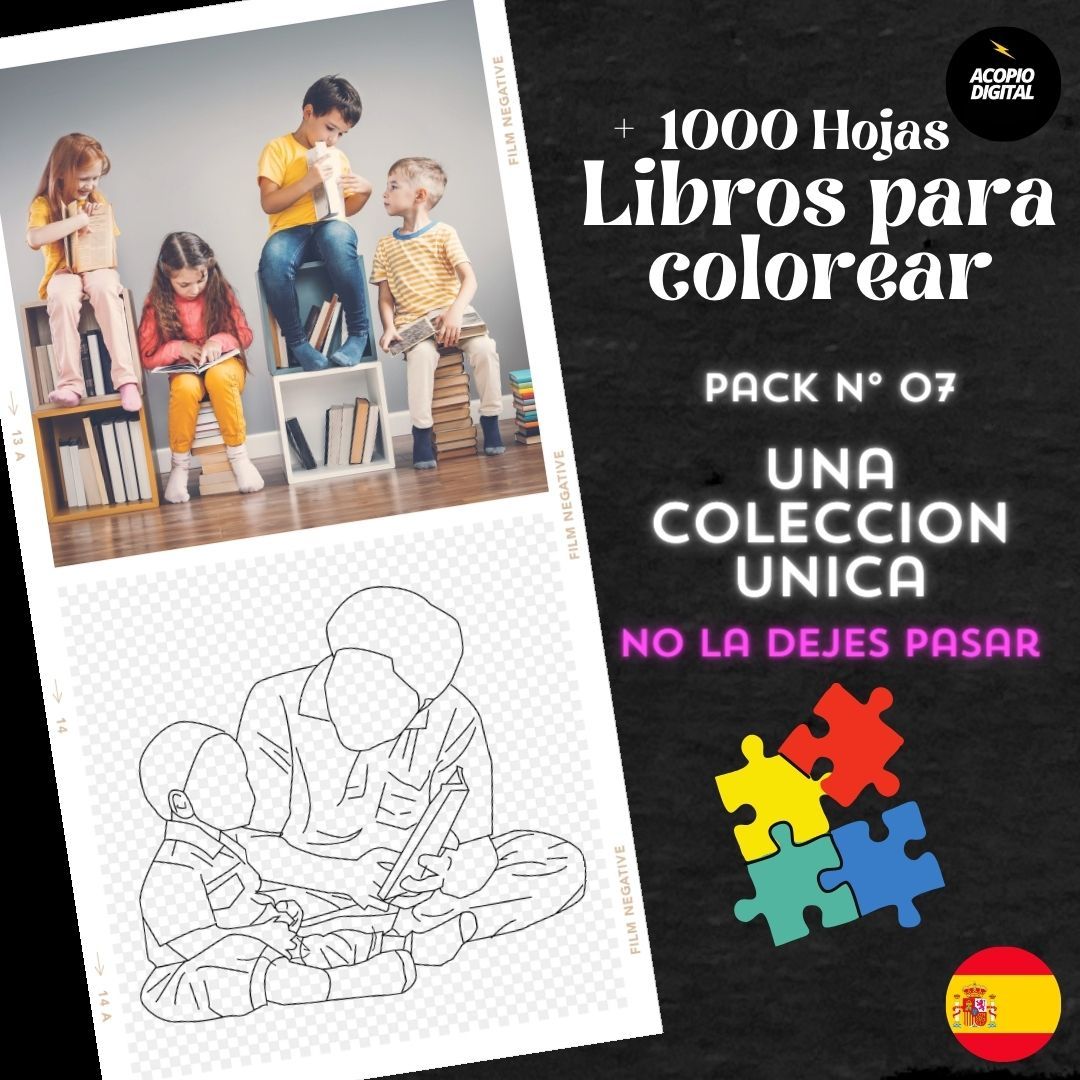 Cuentos Infantiles para Colorear | 1000+ Páginas en 11 PDFs Exclusivos | Pack N° 07
