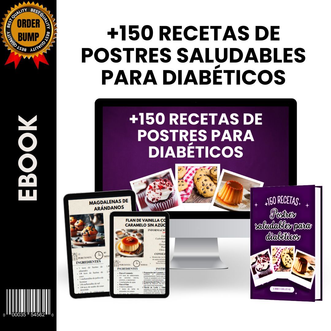 +150 Recetas de Postres Saludables para Diabéticos