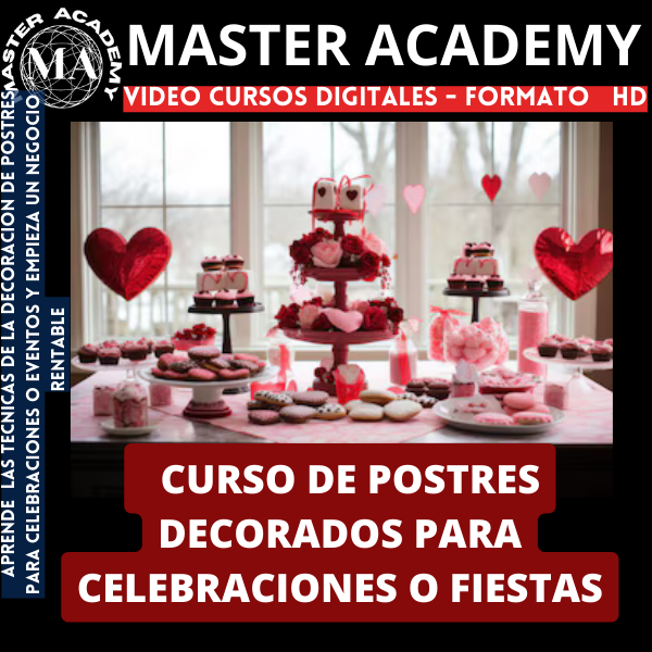 CURSO DE POSTRES DECORADOS PARA CELEBRACIONES O FIESTAS