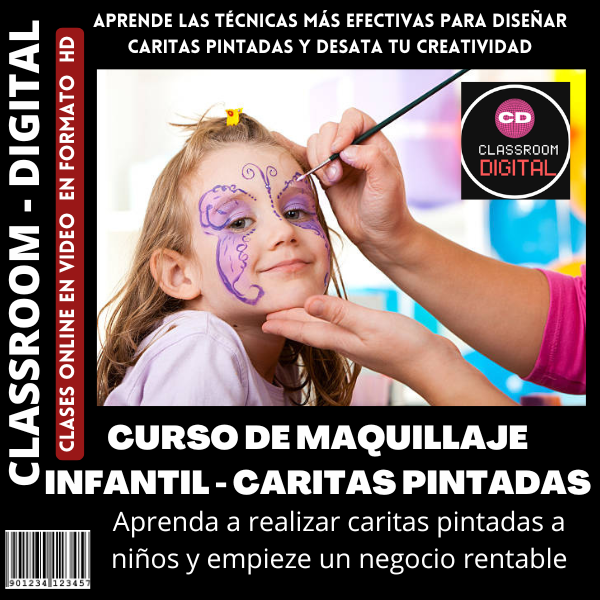 CURSO DE MAQUILLAJE INFANTIL - CARITAS PINTADAS+ BONUS DE OBSEQUIO