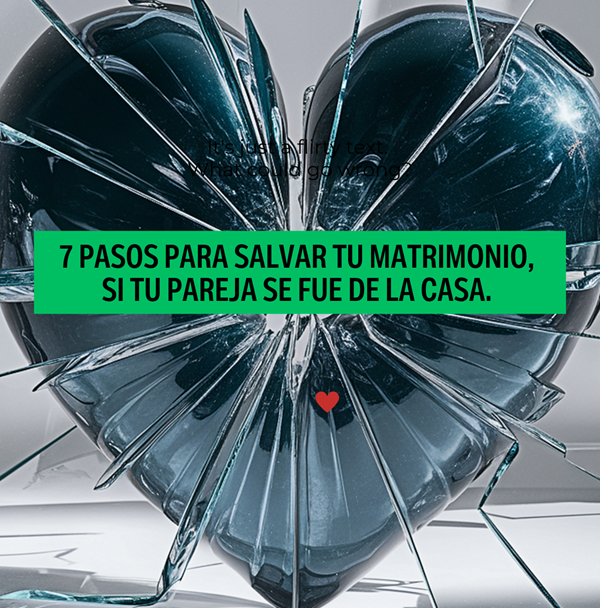 7 pasos para Salvar Tu Matrimonio, si tu pareja se fue de la casa.