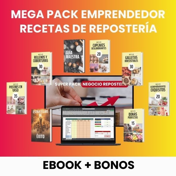 Mega pack emprendedor recetas de repostería