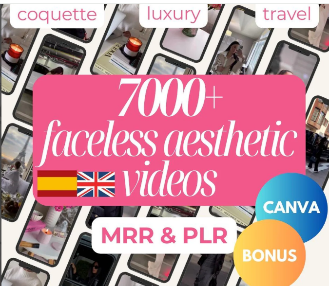 +7000 videos faceless PLR