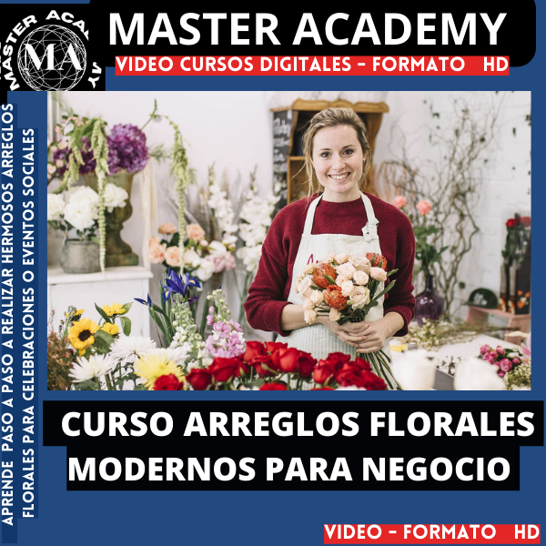 CURSO DE ARREGLOS FLORALES MODERNOS + BONUS DE OBSEQUIOS