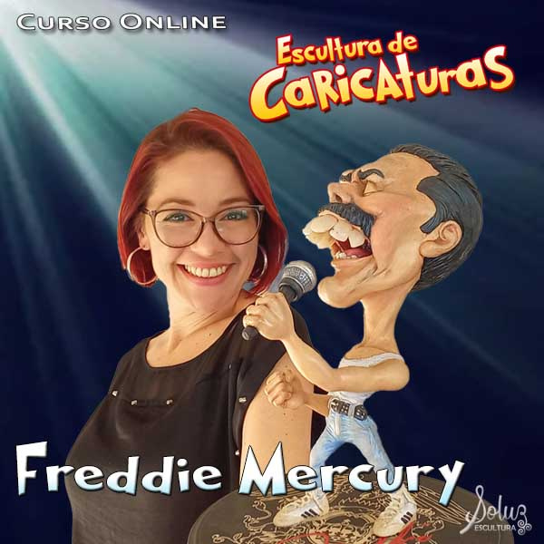 Escultura de Freddie Mercury Caricartura