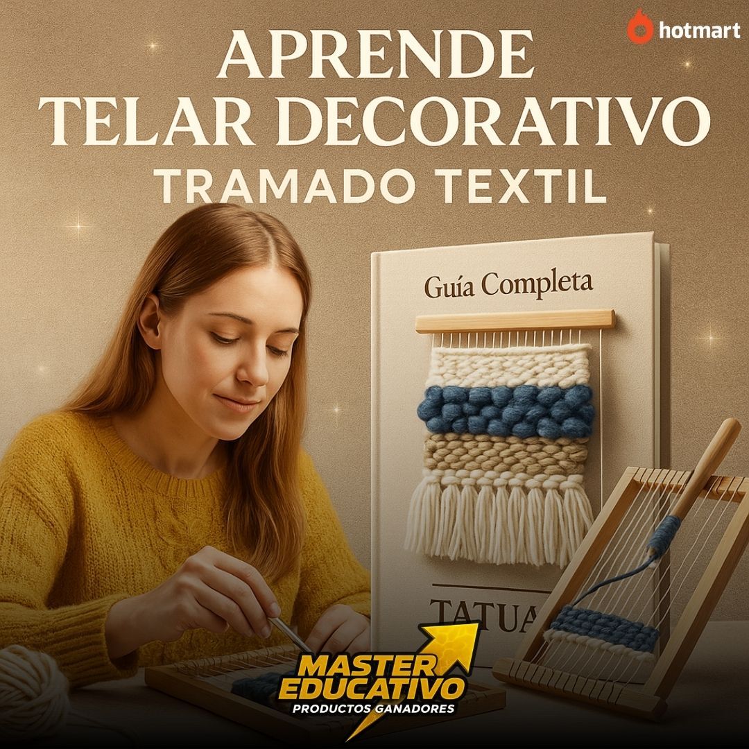 APRENDE TELAR DECORATIVO TRAMADO TEXTIL