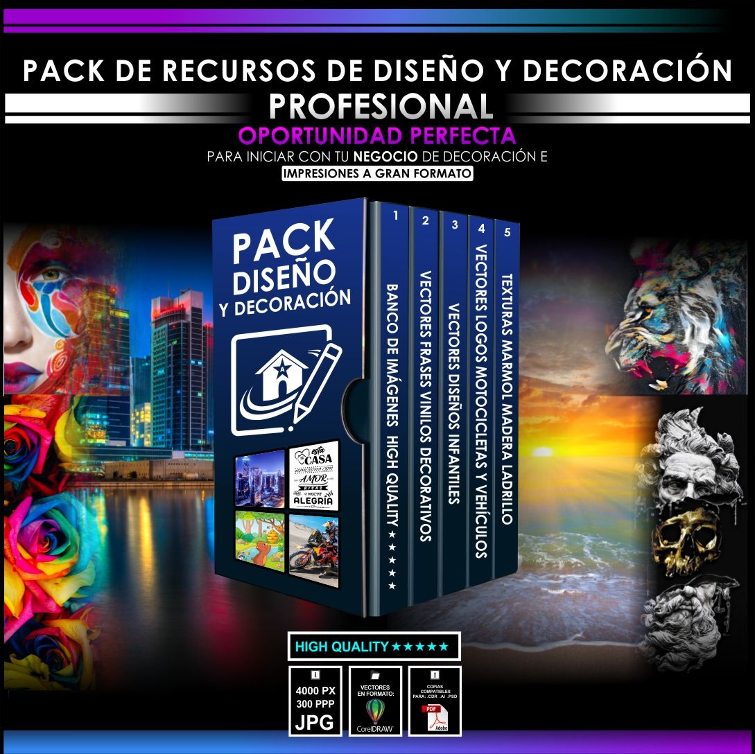 Pack de recursos graficos para diseño y decoracion de interiores