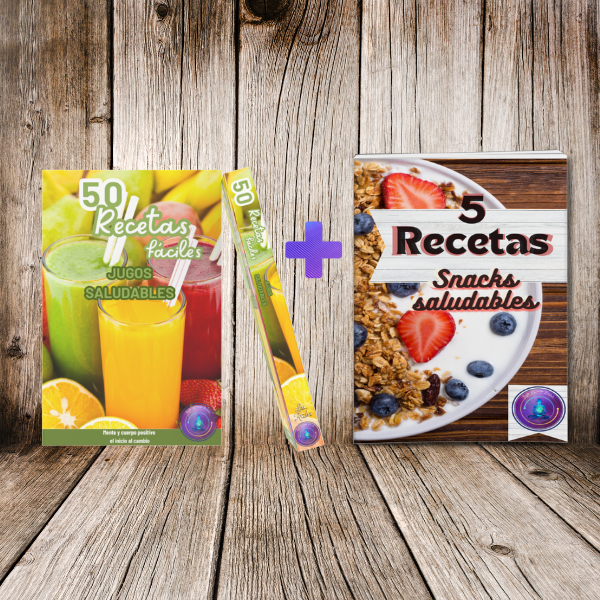Ebook 50 recetas fáciles de jugos saludables + 5 recetas snack saludables como obsequio