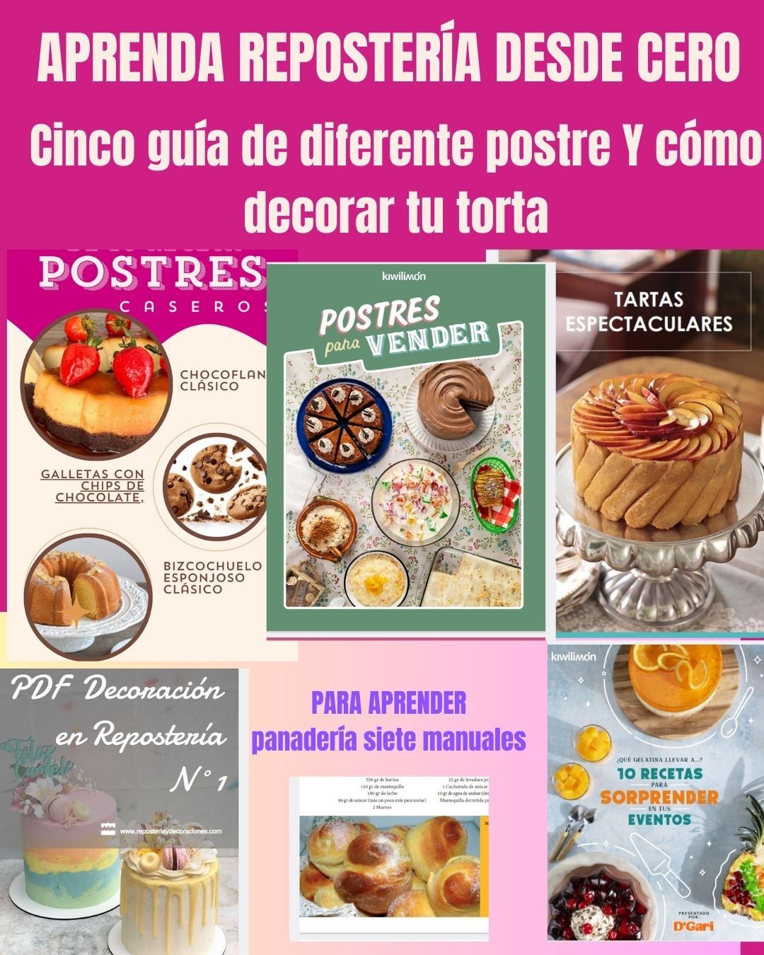 Colección Premium: Postres y Panadería – 5 Libros + 7 Manuales