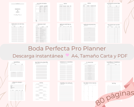 Boda Perfecta Pro Planner