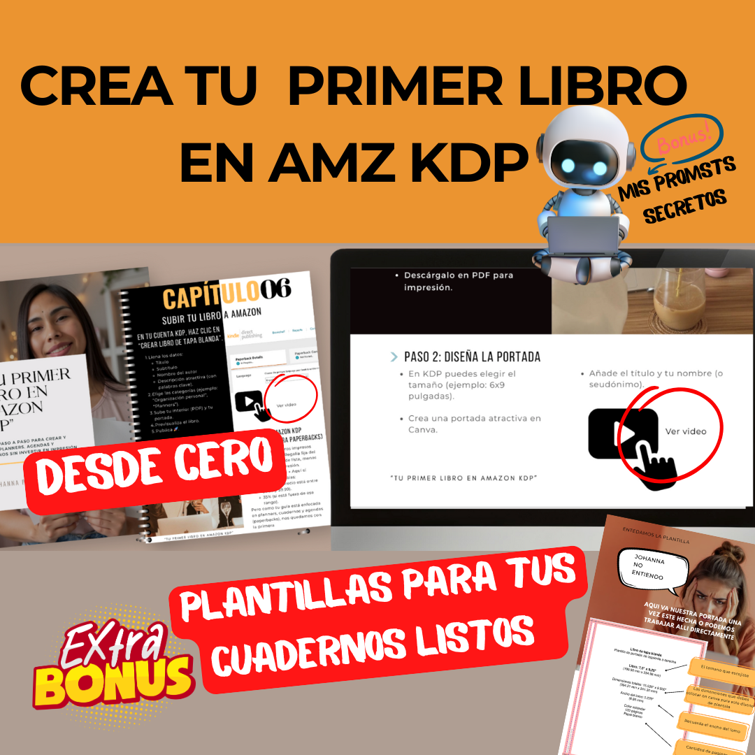 Crea y vende tu primer Cuaderno online, en Amzn KDP