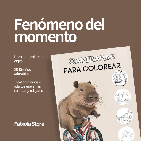 Capibaras para colorear