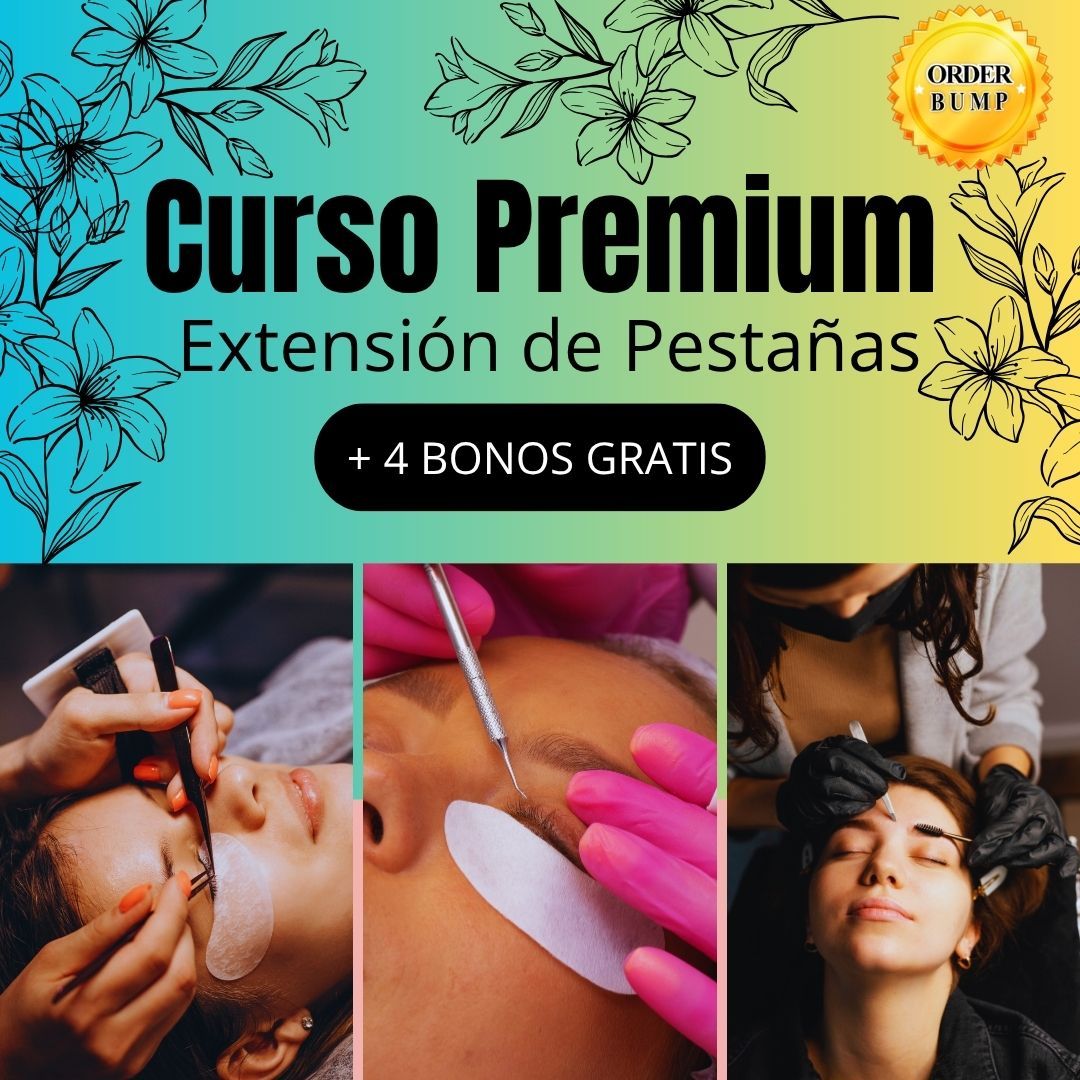Curso Premium de Extensión de Pestañas + 4 BONOS GRATIS ????
