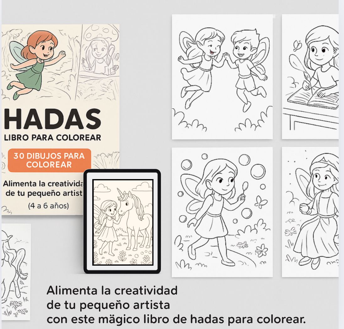 HADAS: Libro para Colorear y Desatar la Creatividad Infantil (4 a 6 años)