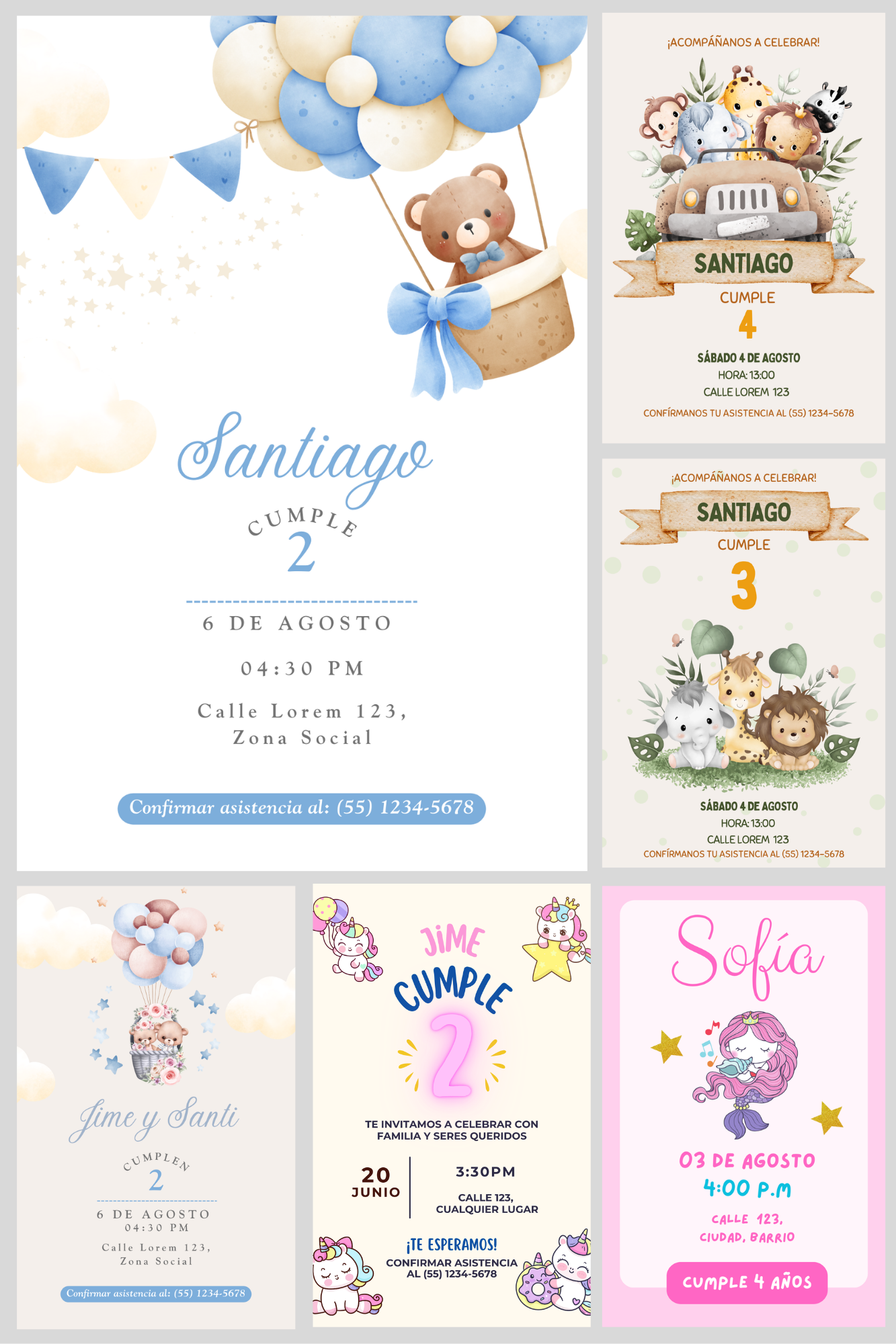 Plantillas Editables Canva Cumpleaños