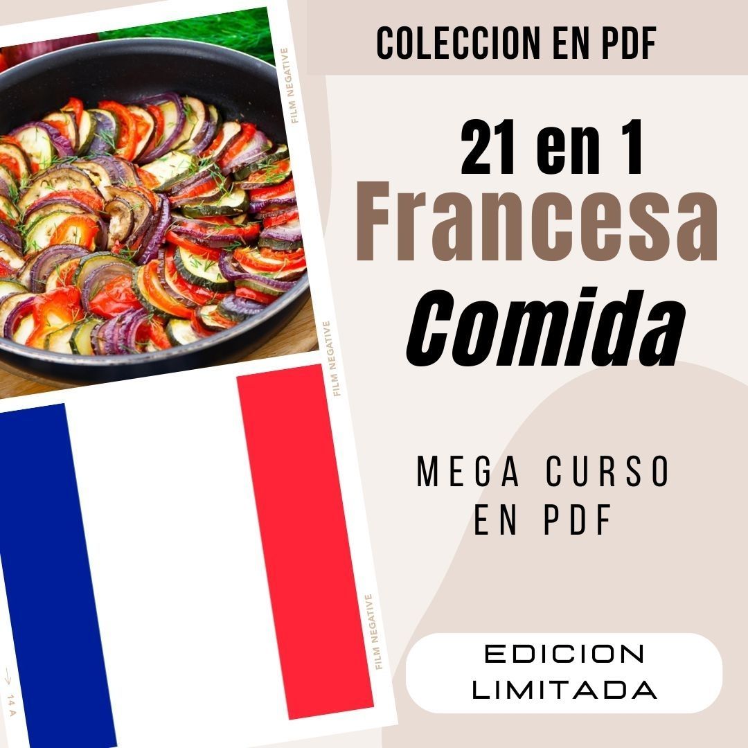 Curso digital de COCINA Y RECETAS FRANCESAS | 21 ebooks en PDF