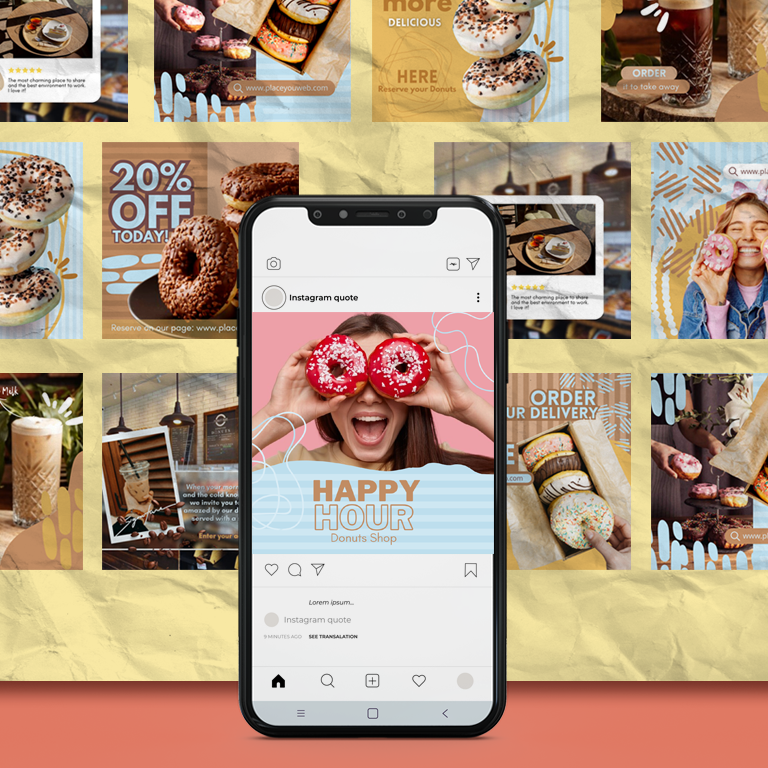 Plantillas Editables Canva: Donas Post