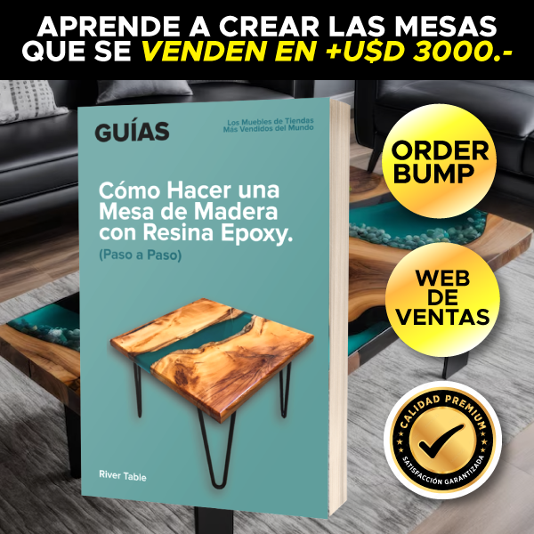 Cómo Hacer una Mesa River Table de Madera con Resina Epoxi: Libros Guía Paso a Paso + BONUS