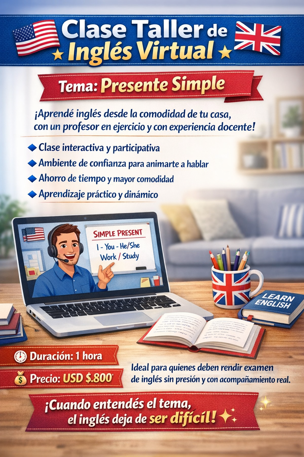 CLASE TALLER INGLÉS- VIRTUAL