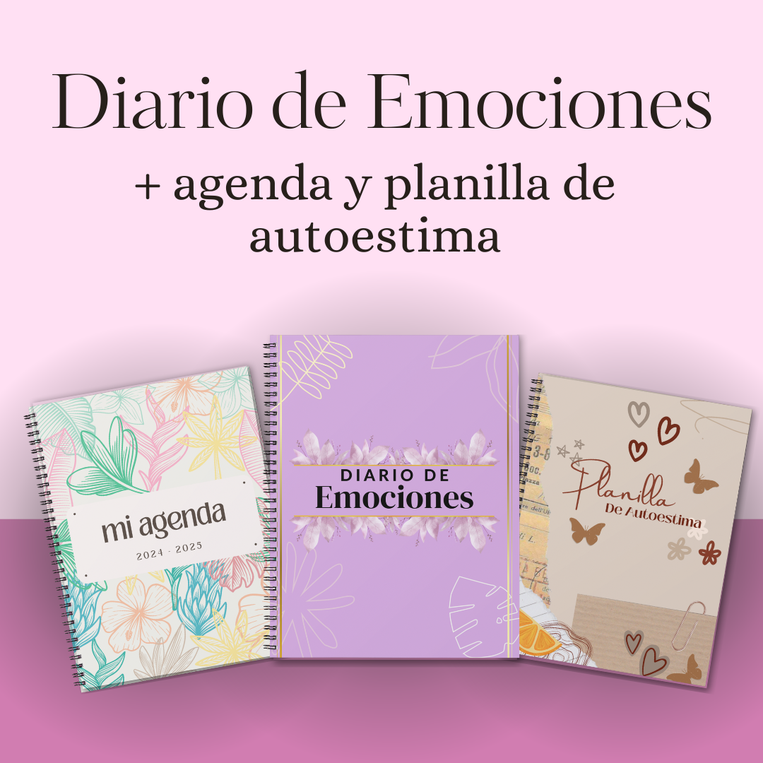 Diario de Emociones - Tu Guía para la Inteligencia Emocional y el Autoconocimiento + Agenda + Planilla de Autoestima