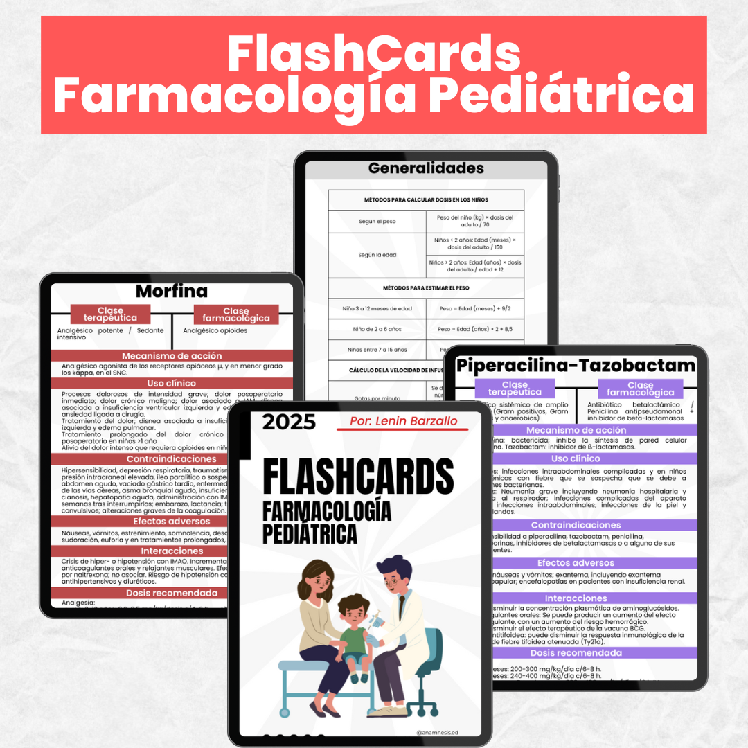 ???????? FlashCards de Farmacología Pediátrica