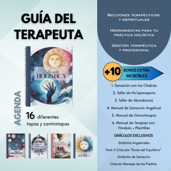 Guía del Terapeuta. Agenda Holística + 10 BONOS IMPERDIBLES