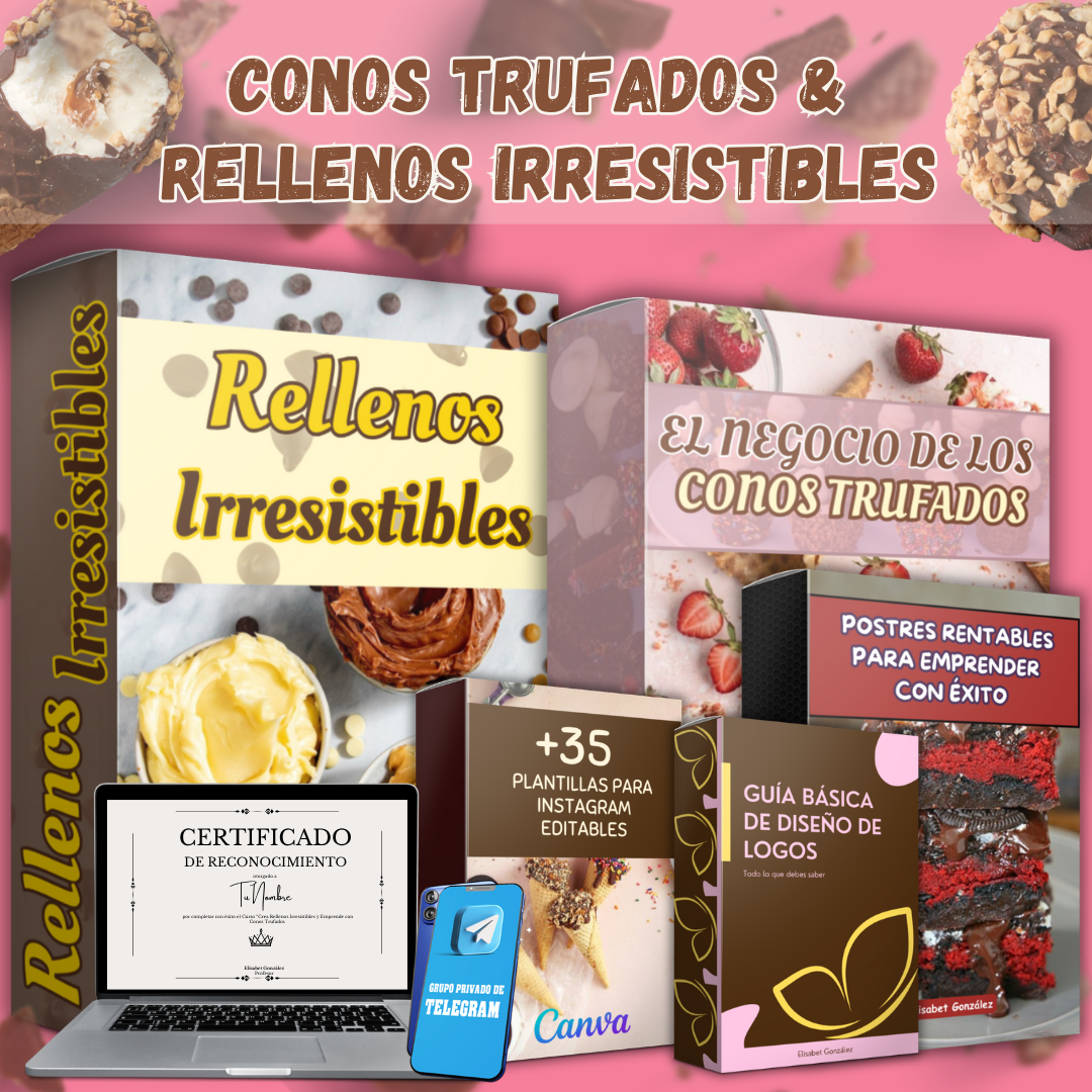 Conos Trufados & Rellenos Irresistibles – Tu Negocio Dulce desde Casa????