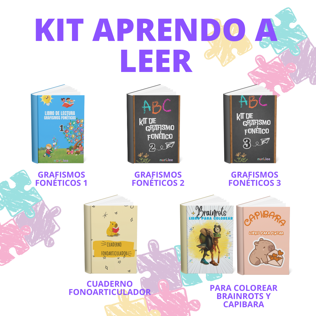 KIT Aprendo a Leer – 6 Libros para Primeros Pasos en Lectura + Fonoarticulador