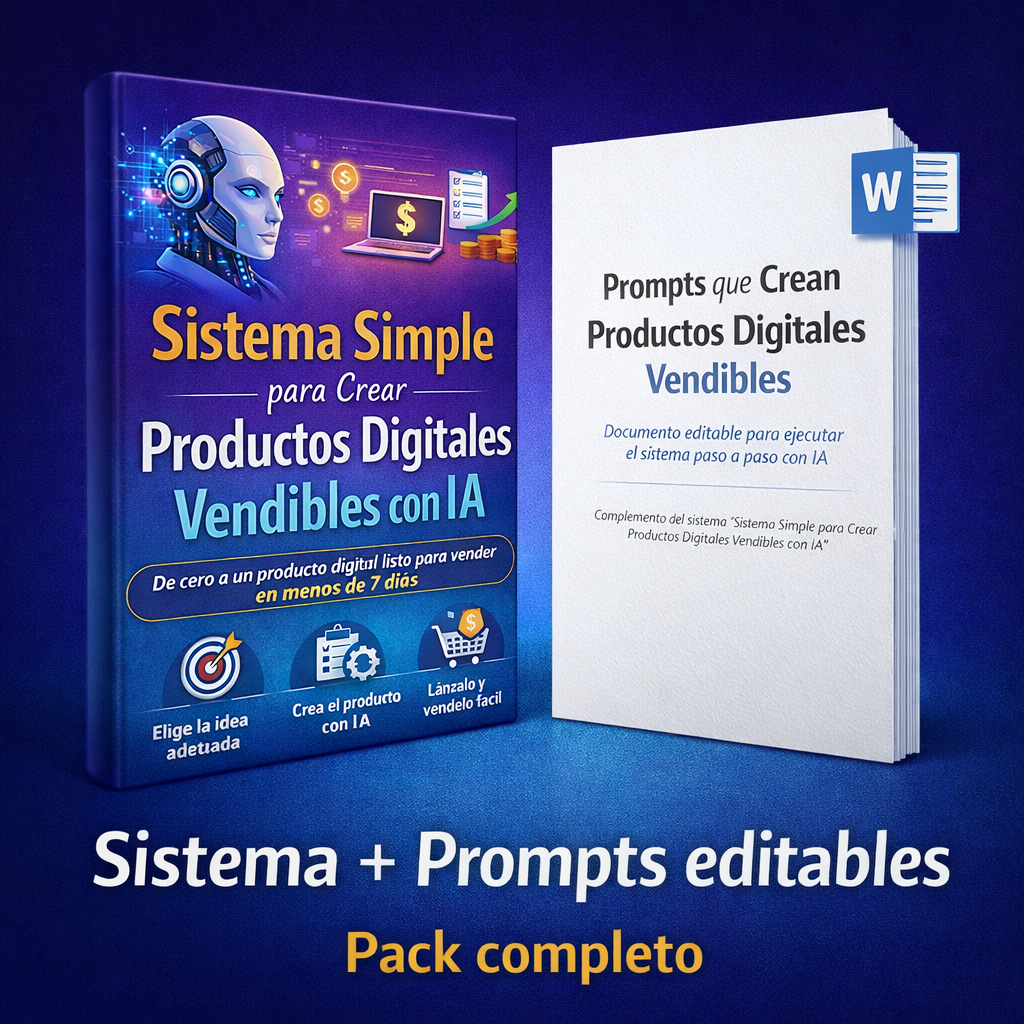 Sistema y Prompts para Crear Productos Digitales Vendibles con IA