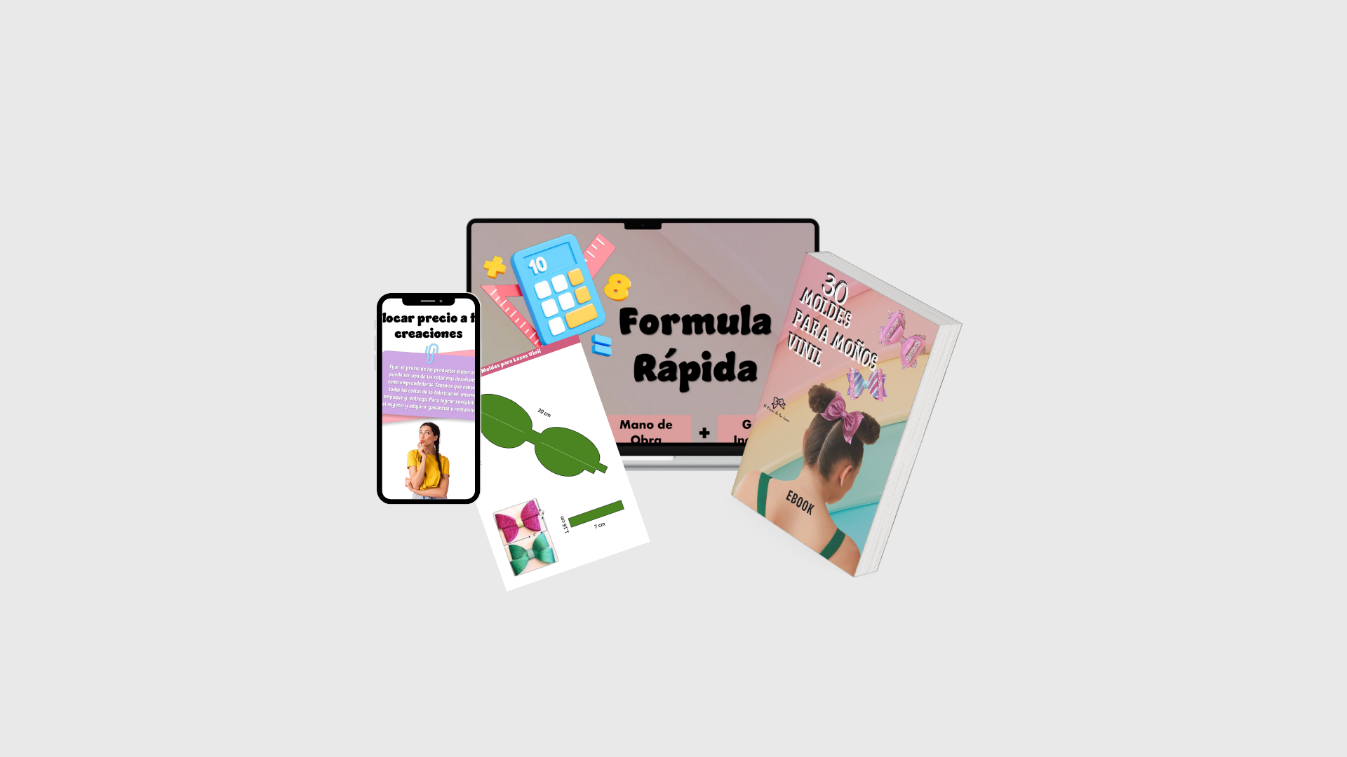 Manual y Moldes de Lazos Vinil para Emprender