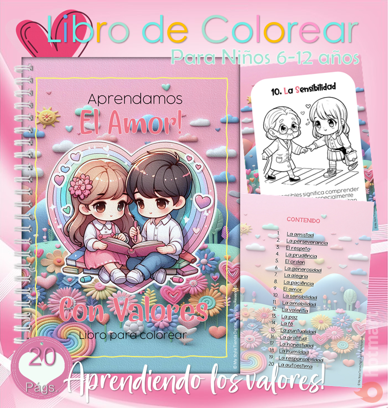 Libro de Colorear Aprendamos el Amor Con Valores