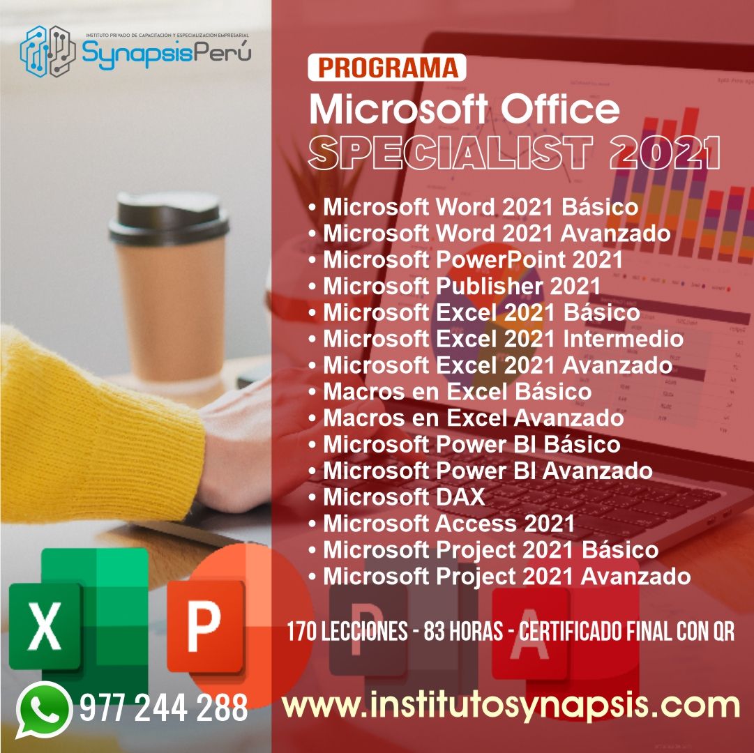 Especialista en Microsoft Office 2021 Empresarial