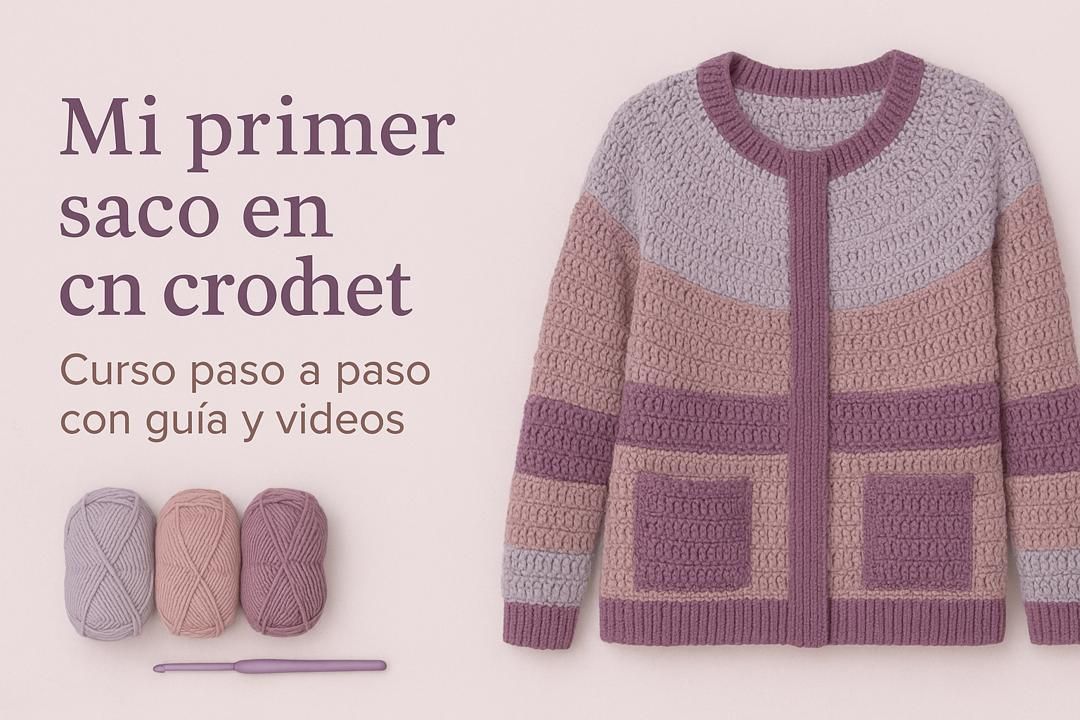 ???? Mi primer saco en crochet – Curso paso a paso con guía y videos
