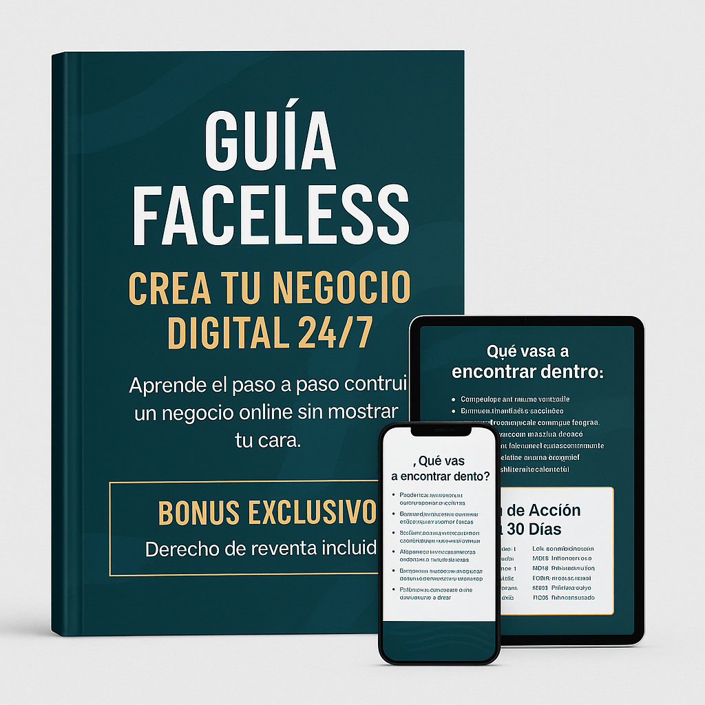 Guía Faceless: cómo crear tu negocio digital 24/7