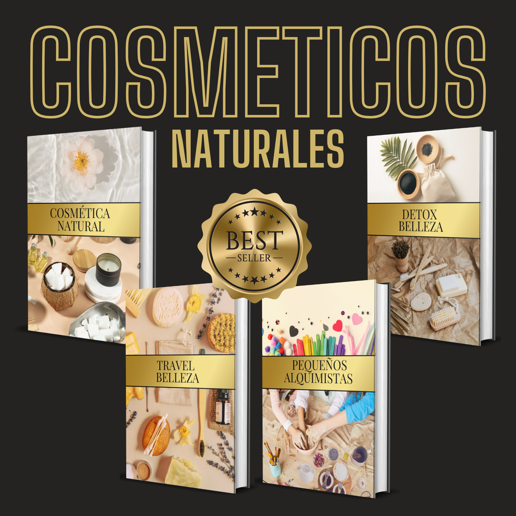 Libros Digitales con más de 200 Recetas Paso a Paso de Cosmética Natural