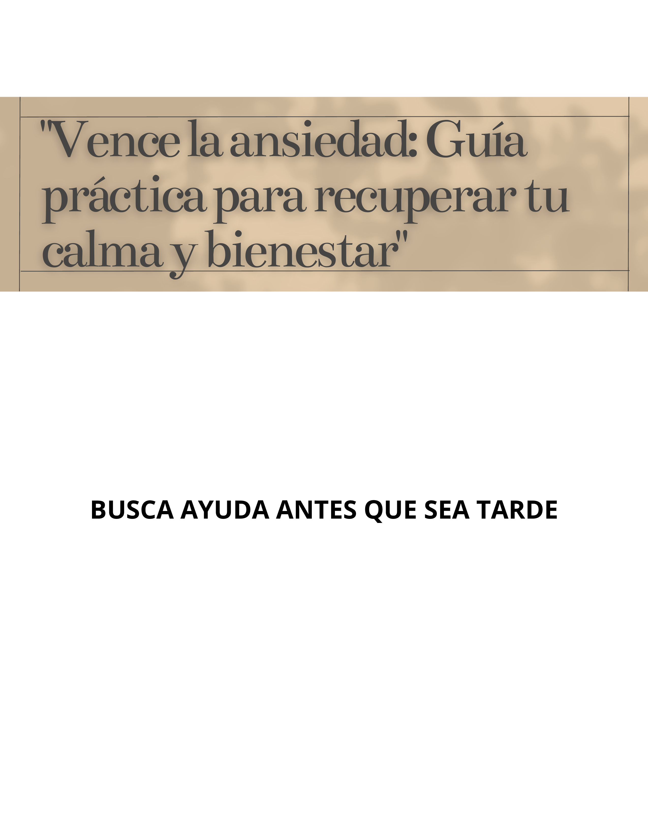 Saliendo del mundo de la ansiedad