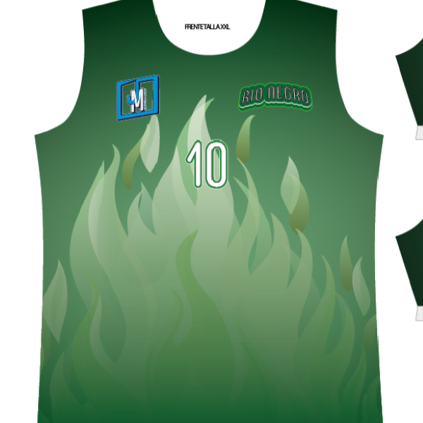 Diseño de patrón digital para remera manga corta - Diseño llamas en degrade