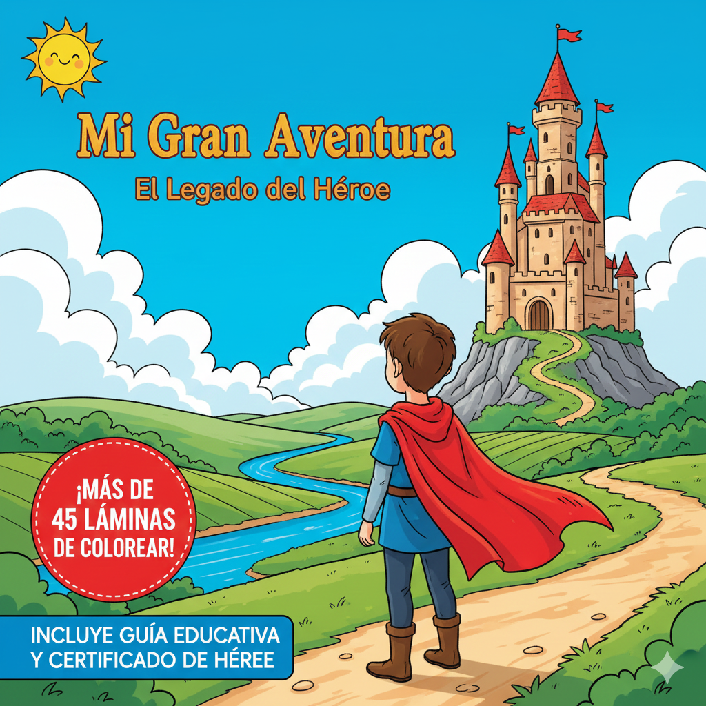 Mi Gran Aventura: El Legado del Héroe | Libro de Colorear para Desarrollar la Valentía y la I.E. (91 Páginas)