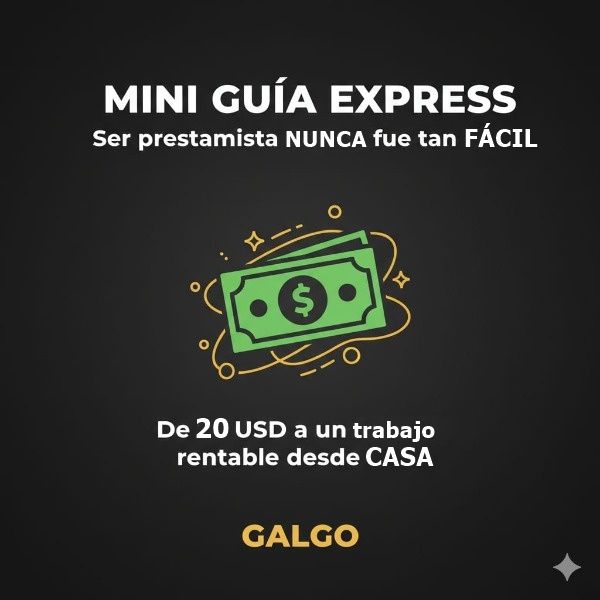 Ser prestamista nunca fue tan facil