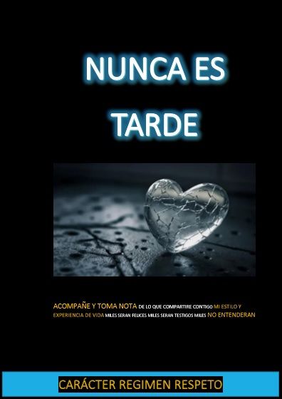 NUNCA ES TARDE