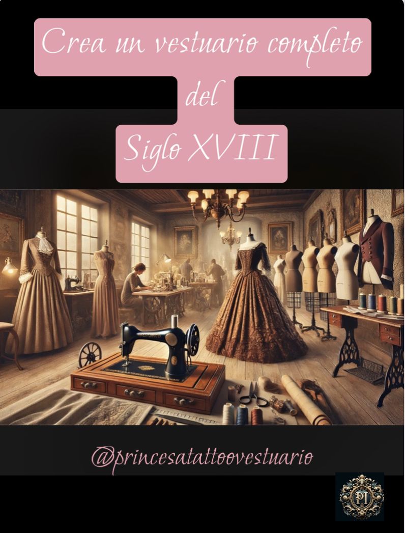 Crea un vestuario completo del S.XVIII