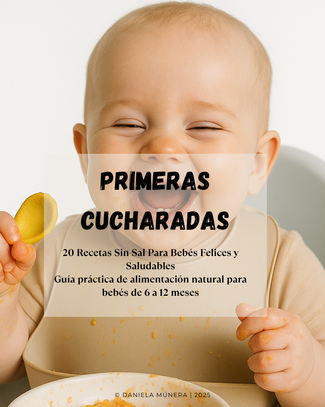PRIMERAS CUCHARADAS 20 Recetas Sin Sal Para Bebés Felices y Saludables Guía práctica de alimentación natural para bebés de 6 a 12 meses