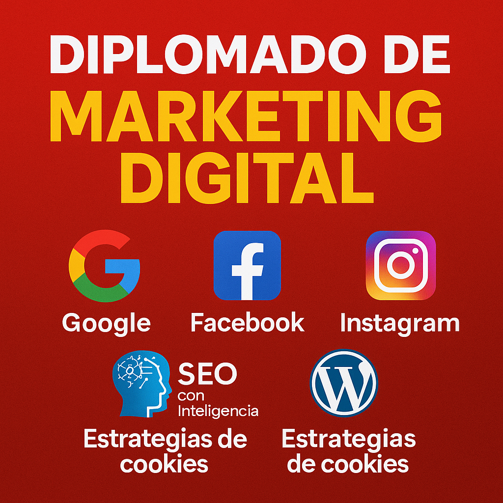 Diplomado de Marketing Digital 2 en 1: Grabado + En Vivo con Jaime Bravo R.